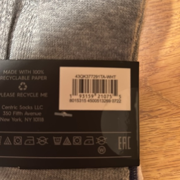 NWT Quicksilver 5 pair Crew Sock - Picture 3 of 3